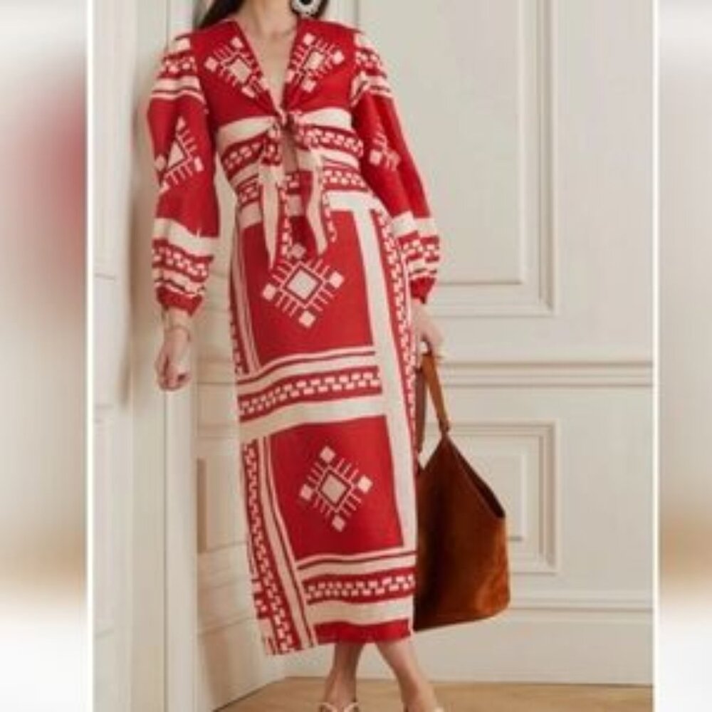 Caroline Constas Printed Midi Length Dress...Brand New with Tags...Size Small